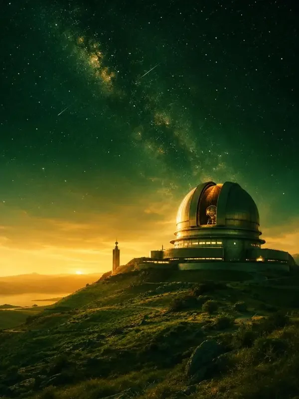 花魁古风新剧抢先更站《星落雀鸣》封面：星空下山上眺望的观测者