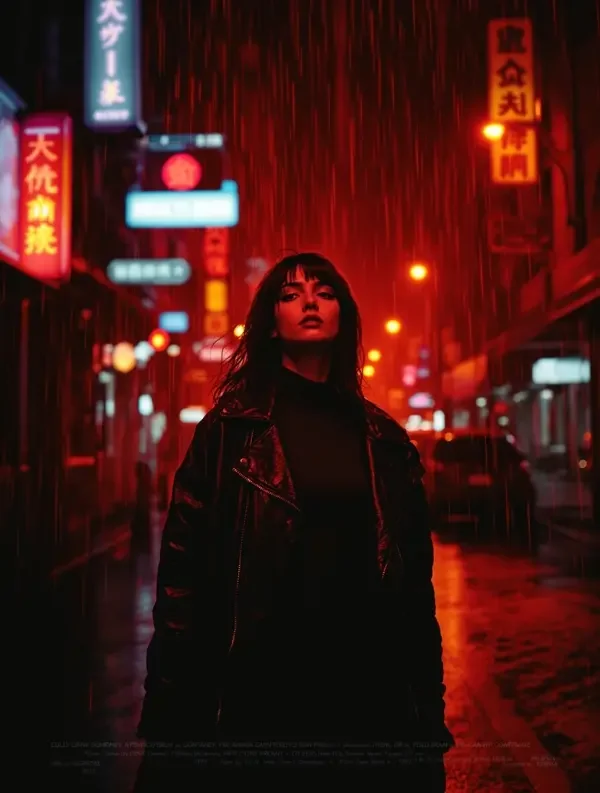 花魁古风新剧抢先更站《半城烟雨》封面：雨中老城的坚毅女子